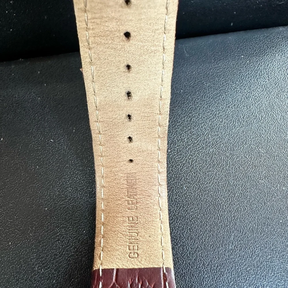 Kenneth Cole Gold Watch with Burgundy Strap - Picture 7 of 7